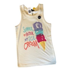 Gap Girls Tank Top | Off White | 100% Cotton | NWT | SIZE  6/7